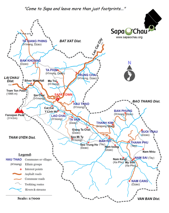 Sapa Trekking Map